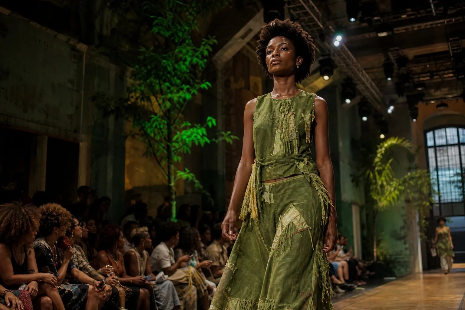 Filmagem moda sustentável: luz, som e espaços culturais