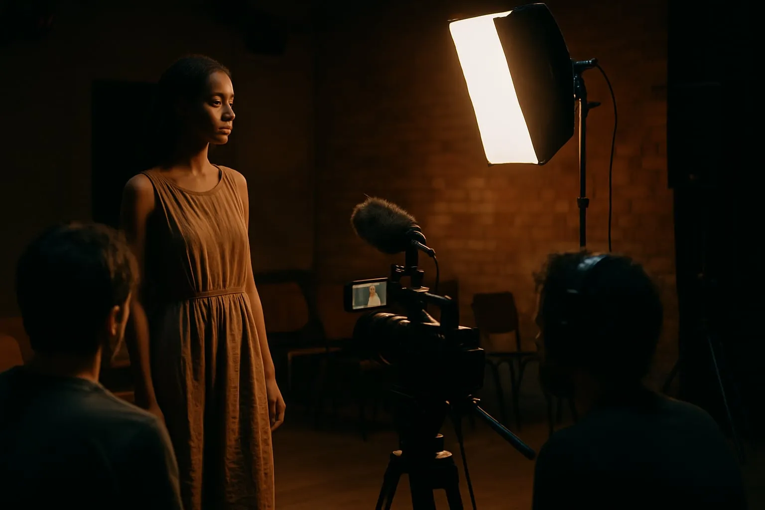 Filmagem moda sustentável em espaços culturais: luz e som