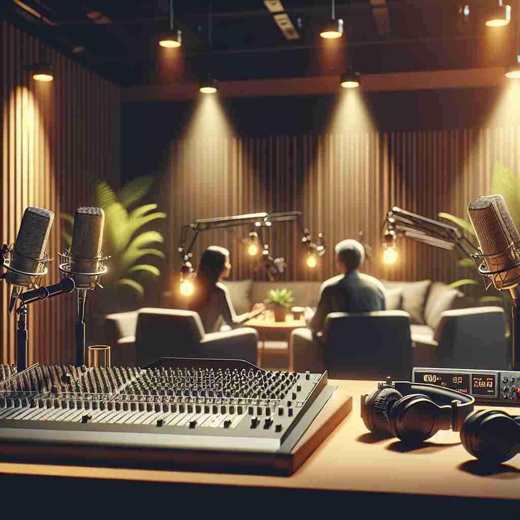 An image illustrating Dominando o Roteiro e Estrutura de Episódio de Podcast